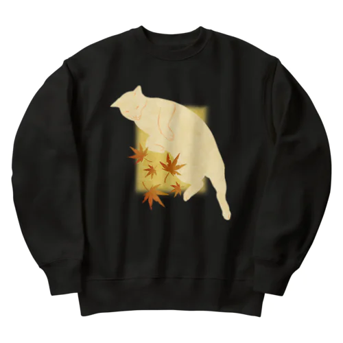 ねこ　紅葉を待つ Heavyweight Crew Neck Sweatshirt