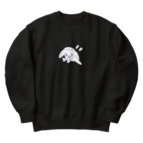 変な動物の赤ちゃん Heavyweight Crew Neck Sweatshirt