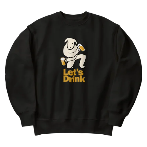 飲まないか（犬） Heavyweight Crew Neck Sweatshirt