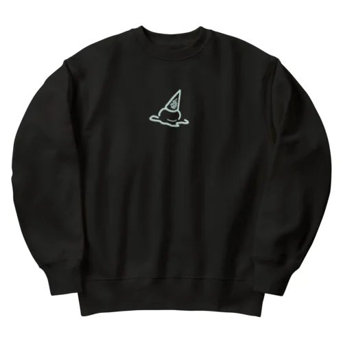 ひしゃげたアイス(ミントグリーン) Heavyweight Crew Neck Sweatshirt