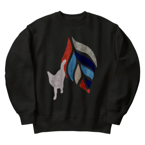 ねこ　どう感じる？ Heavyweight Crew Neck Sweatshirt