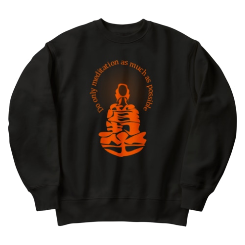 只管打坐h.t.橙Emblem Heavyweight Crew Neck Sweatshirt