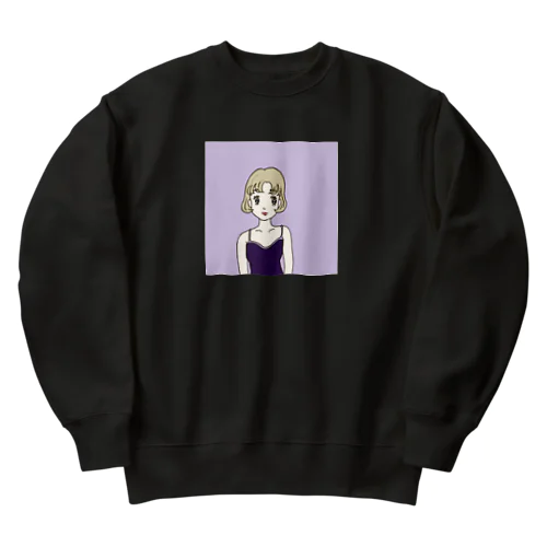 Ms. Blonde Short Hair Heavyweight Crew Neck Sweatshirt