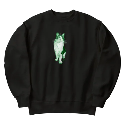 ブドウのリアルニャンコ Heavyweight Crew Neck Sweatshirt