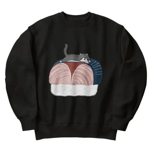 【さば寿司とさば柄猫】さばーず Heavyweight Crew Neck Sweatshirt