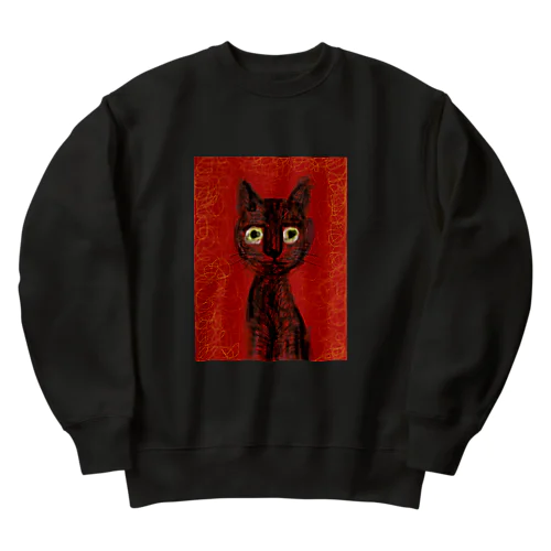 墨ちゃん(レッド) Heavyweight Crew Neck Sweatshirt