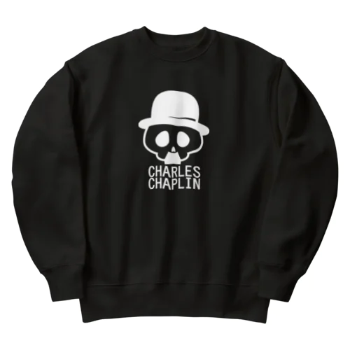 チャールズ・チャップリンスカル ホワイト Heavyweight Crew Neck Sweatshirt