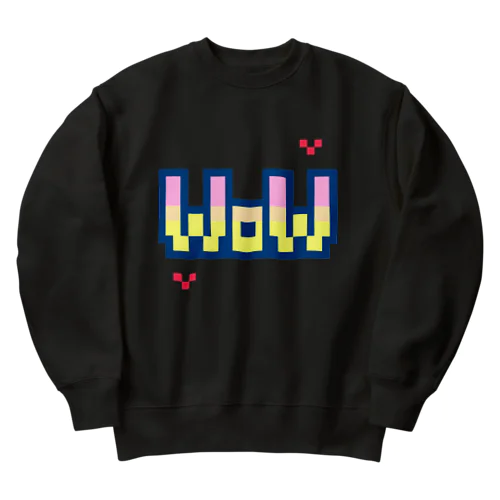 WOW❤ドット絵文字 Heavyweight Crew Neck Sweatshirt