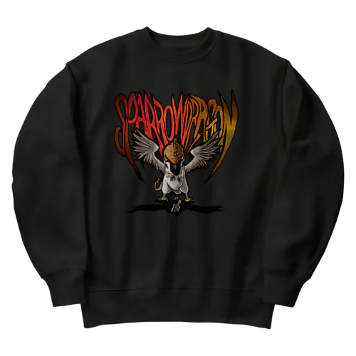 雀会ナンバー4 雀竜　英語版 Heavyweight Crew Neck Sweatshirt