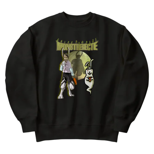 うさ耳教頭とぴょん吉 Heavyweight Crew Neck Sweatshirt