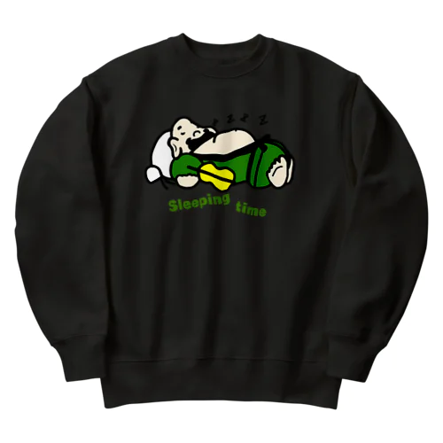 布袋様、お昼寝中 Heavyweight Crew Neck Sweatshirt