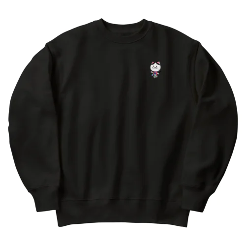 お着物でお出かけニャンコ Heavyweight Crew Neck Sweatshirt