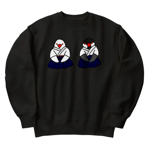 正座の弓道部んちょたち① Heavyweight Crew Neck Sweatshirt