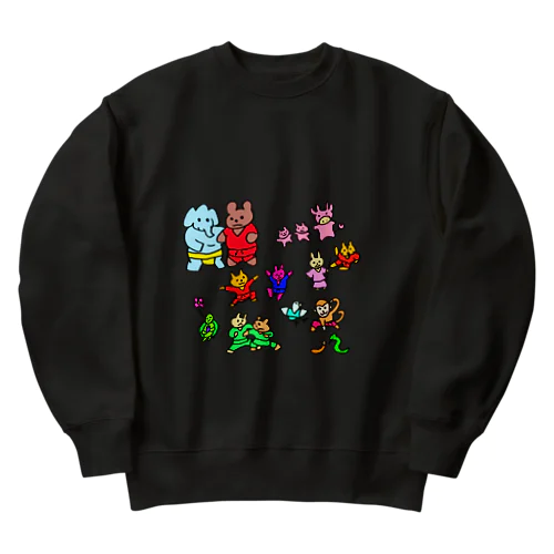 百獣羅漢練拳図 Heavyweight Crew Neck Sweatshirt