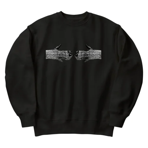 イグアノドン(両手) Heavyweight Crew Neck Sweatshirt