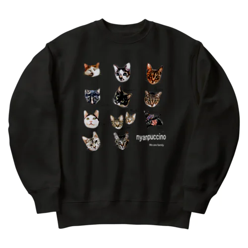 2023　にゃんプチーノ　2期生　白文字バージョン Heavyweight Crew Neck Sweatshirt