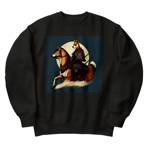 馬に乗った柴侍 Heavyweight Crew Neck Sweatshirt