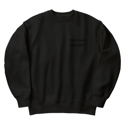 type:1 Black Heavyweight Crew Neck Sweatshirt