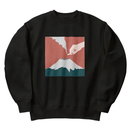 Smoking On Mt.Fuji Heavyweight Crew Neck Sweatshirt