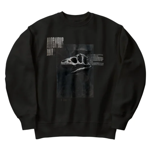 アロサウルス　ブラック Heavyweight Crew Neck Sweatshirt