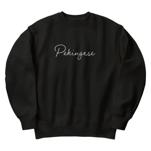 「Pekingese」ロゴ Heavyweight Crew Neck Sweatshirt
