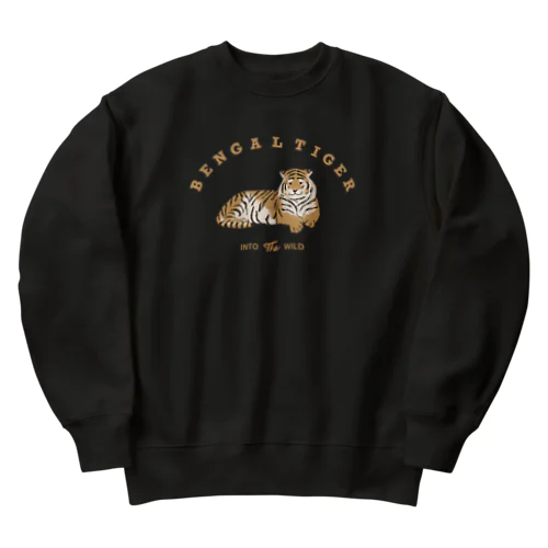 穏やかなベンガルトラ Heavyweight Crew Neck Sweatshirt