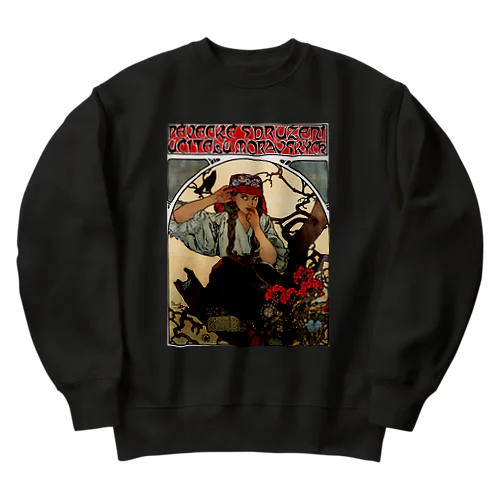 『モラヴィアの教師聖歌隊』(1911) アルフォンス・マリア・ミュシャ Heavyweight Crew Neck Sweatshirt