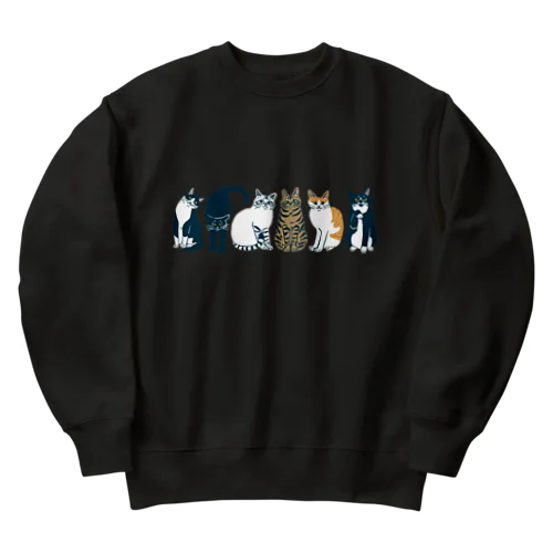 6匹の猫 Heavyweight Crew Neck Sweatshirt