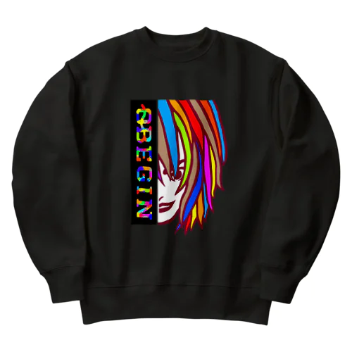 ロゴ0~Begin  『Human』 Heavyweight Crew Neck Sweatshirt