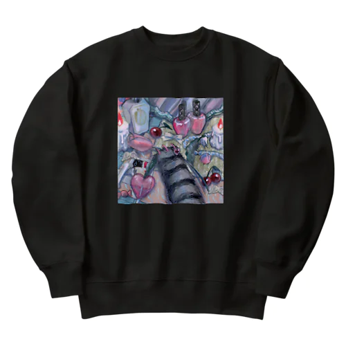 猫の手 Heavyweight Crew Neck Sweatshirt