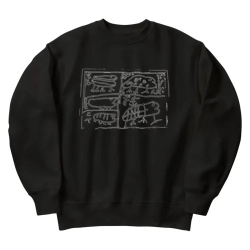 カナヘビ家族 Heavyweight Crew Neck Sweatshirt