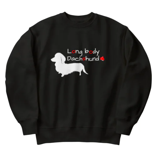 Long body Dachshund Heavyweight Crew Neck Sweatshirt