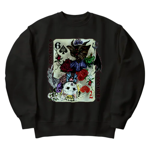 ♠️ねこトランプ♥️悪魔 Heavyweight Crew Neck Sweatshirt