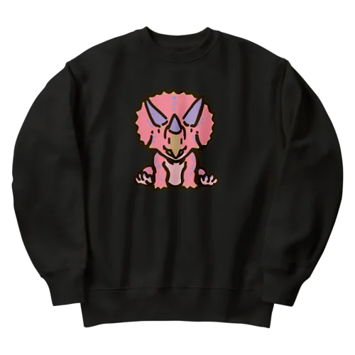 ホリドゥスちゃん（ゆるトリケラトプス ） Heavyweight Crew Neck Sweatshirt