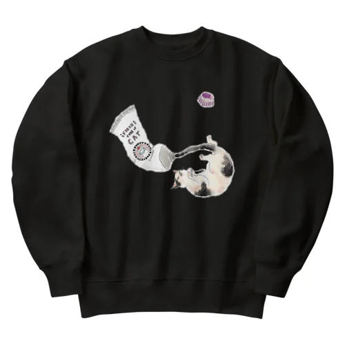 にょろにょろ猫チューブ Heavyweight Crew Neck Sweatshirt