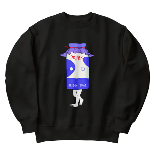 足の生えた牛乳瓶 Heavyweight Crew Neck Sweatshirt