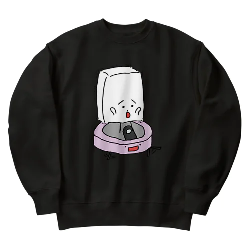 ロボット掃除機とおとうふくん Heavyweight Crew Neck Sweatshirt