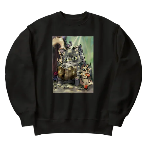 勇者にゃんの休息 Heavyweight Crew Neck Sweatshirt