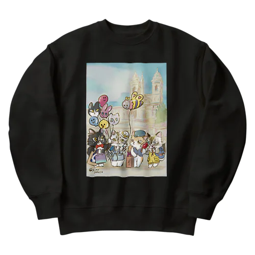 ベーカリーこげまる社員旅行にゃ Heavyweight Crew Neck Sweatshirt