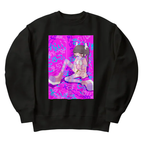 生きるの無理子ちゃん Heavyweight Crew Neck Sweatshirt