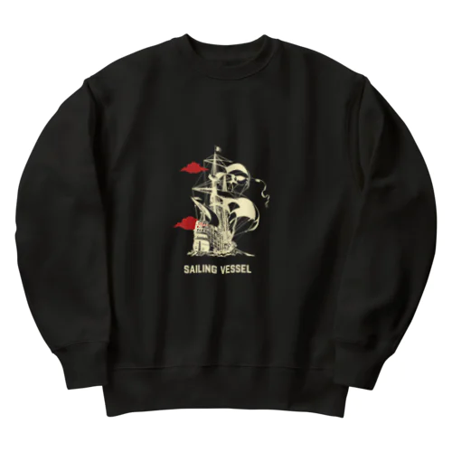 天空に航海する帆船 Heavyweight Crew Neck Sweatshirt