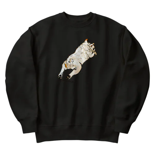 ねんねチラリクリームブヒ Heavyweight Crew Neck Sweatshirt