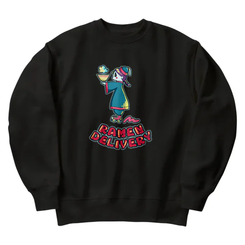 ラーメンデリバリー（キョンシーEats） Heavyweight Crew Neck Sweatshirt