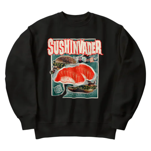 SUSHINVADER salmon Heavyweight Crew Neck Sweatshirt