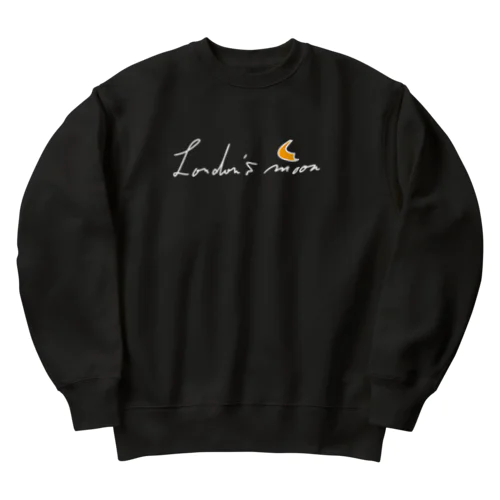 ロンドンの月-ブラックバージョン- Heavyweight Crew Neck Sweatshirt