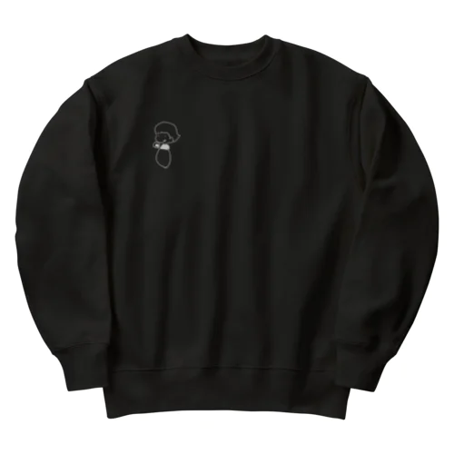 かじられたおむすび Heavyweight Crew Neck Sweatshirt