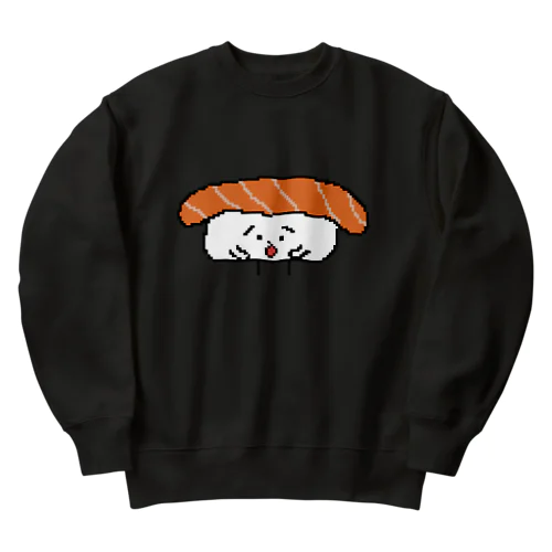 ドット絵サーモン寿司おとうふくん Heavyweight Crew Neck Sweatshirt