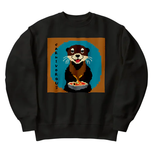 グルメなオッター Heavyweight Crew Neck Sweatshirt