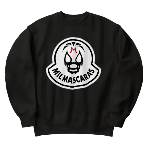 MIL MASCARAS-ミル・マスカラス ワッペン型ロゴ Heavyweight Crew Neck Sweatshirt