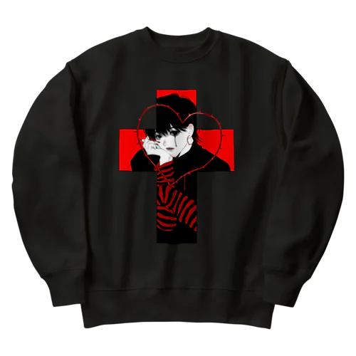 「泣き虫くん」グッズ Heavyweight Crew Neck Sweatshirt